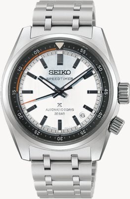 Seiko Prospex “Heritage Motoring” speedtimer con countdown (39,5 mm), quadrante blu polvere/bracciale in acciaio HBC003J1