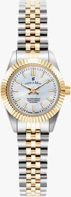Jacques Du Manoir Mini Inspiration (22mm) Mother-of-Pearl Dial / Two-Tone Stainless Steel Bracelet JWL05102