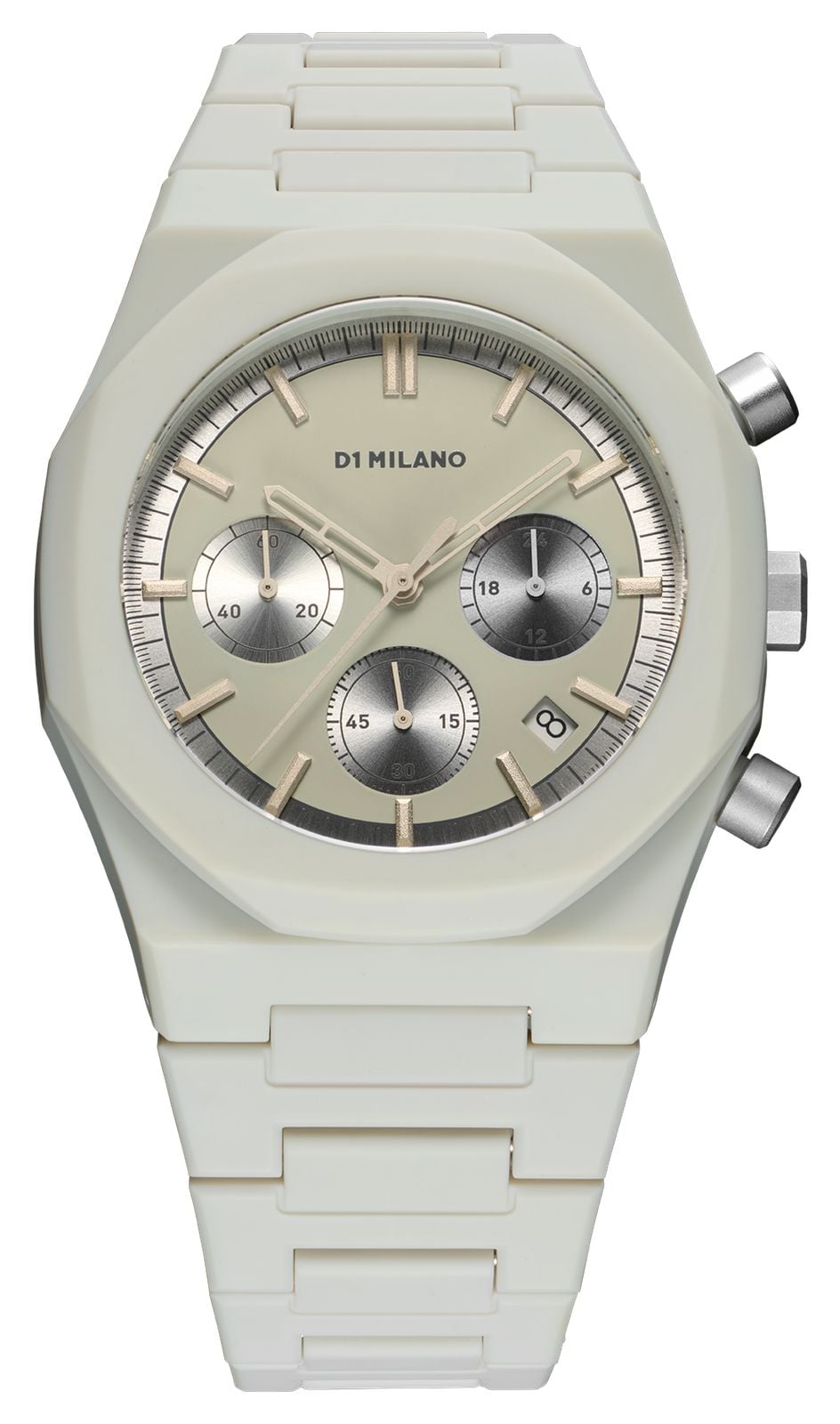 D1 Milano Polychrono gris fossile (40,5 mm), cadran montre