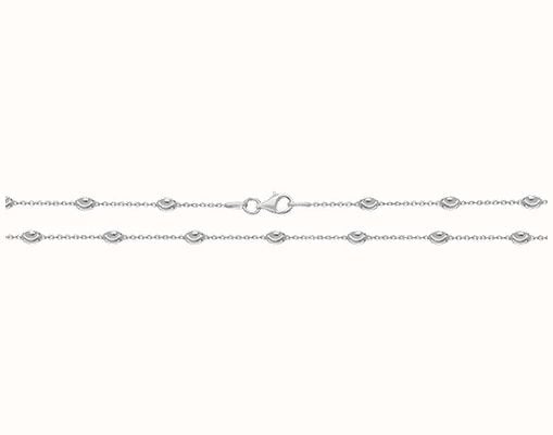 James Moore TH Silver Oval Moon Chain 18" G1291/18