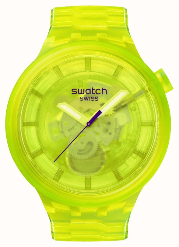 NEW✅ Swatch Full-Blooded Marvelous Yellow good Transparent Plastic Ladies Watch