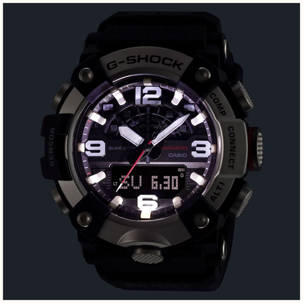 Casio G-Shock Mudmaster MASTER IN HORIZON GOLD (51.3mm) Black Dial / Brown Resin Band Watch GG-B100XMH-5AER - vista alternativa 8