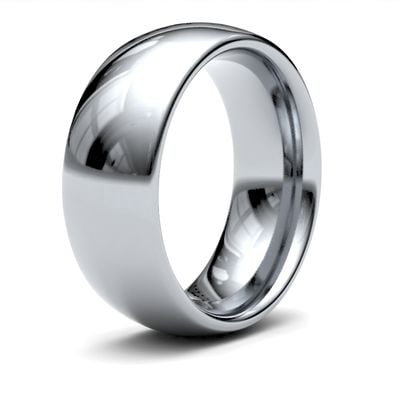 James Moore Wedding Rings | 9ct White Gold | 8mm | Heavy | Traditional Court | AG_8GHC-9W