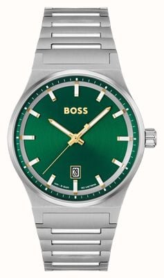 BOSS Candor (41 mm) groene wijzerplaat / roestvrijstalen armband 1514079