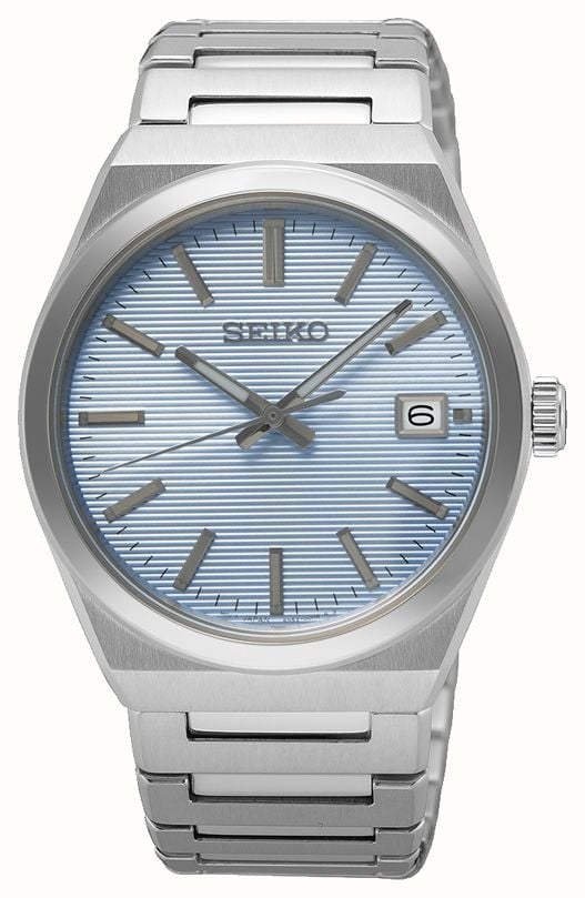 Seiko Essential Time Sky Blue Dial Stainless Steel