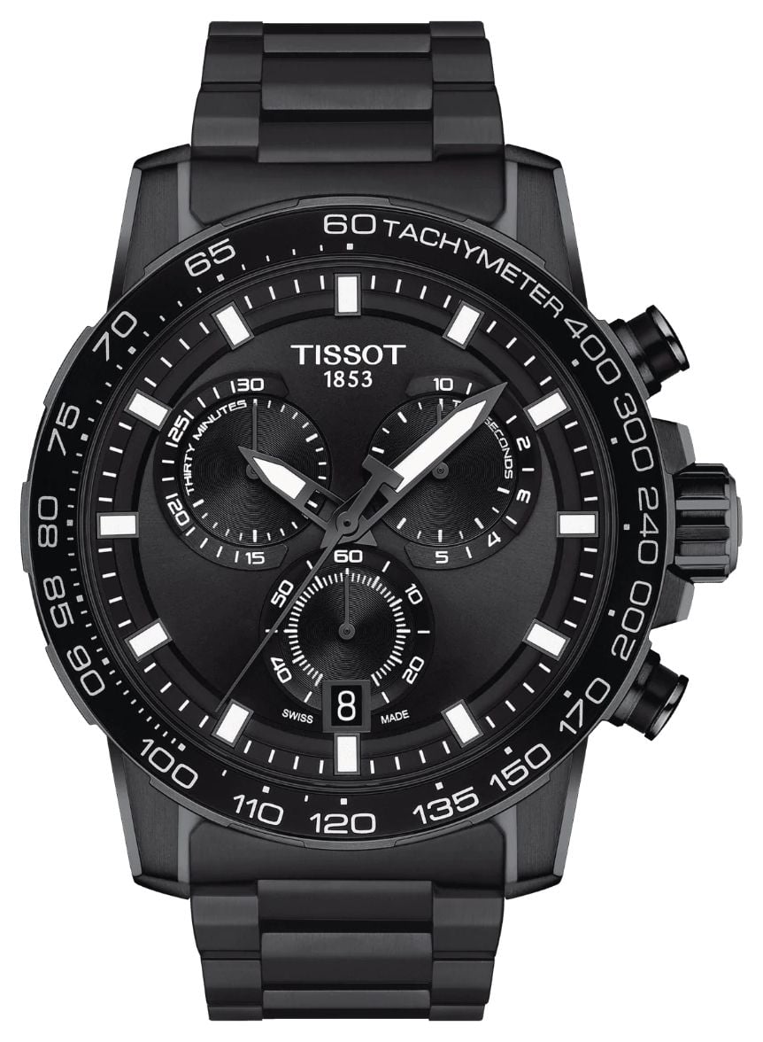 Tissot Chrono Supersport | cadran noir | bracelet en acier montre