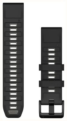 Garmin Quickfit® 22 表带，黑色/卵石灰色硅胶 010-13392-00