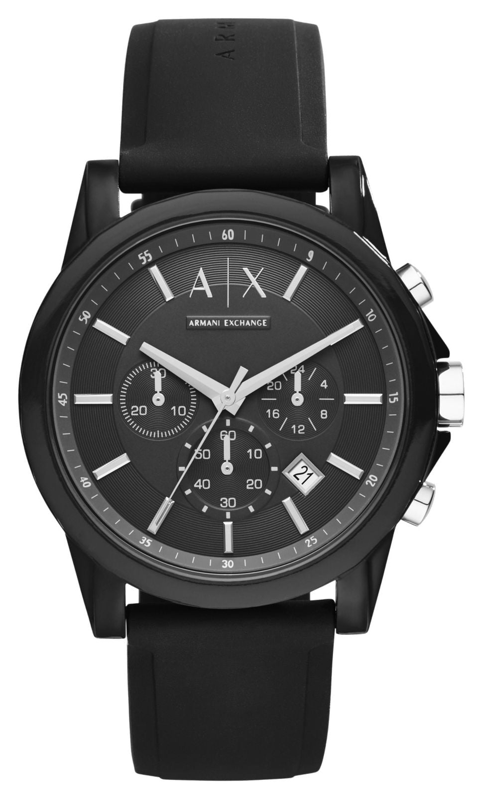 Armani Exchange Cadran chronographe noir pour homme | montre