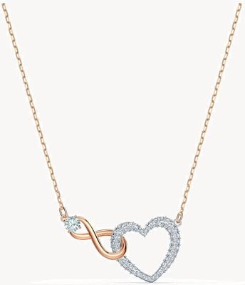 Swarovski Infinity Heart Necklace | White | Mixed Metal Finish 5518865