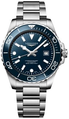 LONGINES Hydroconquest automatique (42 mm) cadran laqué bleu / bracelet en acier inoxydable L37884966