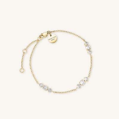 Rosefield Jewellery Triple Crystal Gold Plated Bracelet JBTCG-J1020