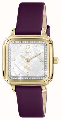 Radley Damski (28 mm) tarcza z masy perłowej / fioletowy pasek skórzany RY21812