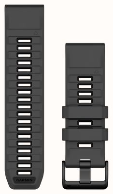 Garmin QuickFit Bands (26mm) Graphite & Black Silicone with Black Hardware - Strap Only 010-13393-10