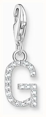 Thomas Sabo Charm Pendant Letter G With White Stones Sterling Silver 1939-051-14