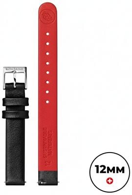 Mondaine Bracelet en cuir de raisin végétalien - noir - (12 mm) FG311221Q