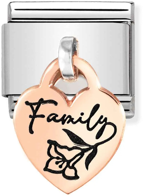Nomination Classic Family Engraved Plate Steel Charm 431803/04