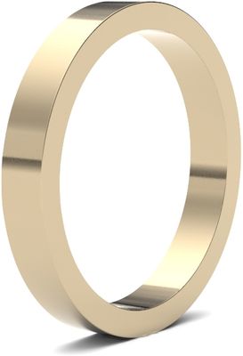 James Moore Wedding Rings | 9ct Yellow Gold | 2.5mm | Heavy | Flat | AG_2.5LHF-9Y