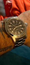 Customer picture of Hamilton Khaki Field Automatic (42mm) Black Dial / Stainless Steel Bracelet H70515137