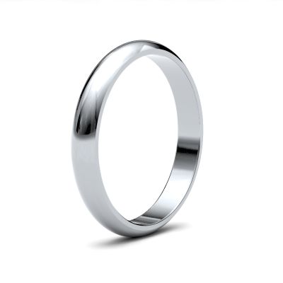 James Moore Wedding Rings | Palladium | 2.5mm | Medium | D-Shape | AG_2.5LMD-PD