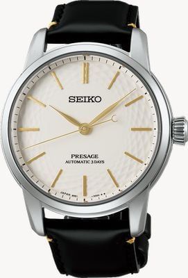 Seiko Presage Classic Series Unglazed Arita Porcelain FCW & Boutique Limited Edition (40.6mm) Cream Dial / Black Leather SPB497J1