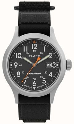 Timex Expedition Scout (40 mm) cadran noir / bracelet à enroulement rapide en tissu noir TW4B29600