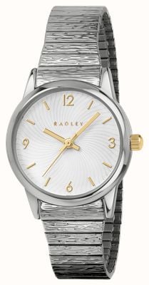 Radley Quarzuhr mit drei Zeigern (27 mm), weißes Zifferblatt / verstellbares Edelstahlarmband RY4695