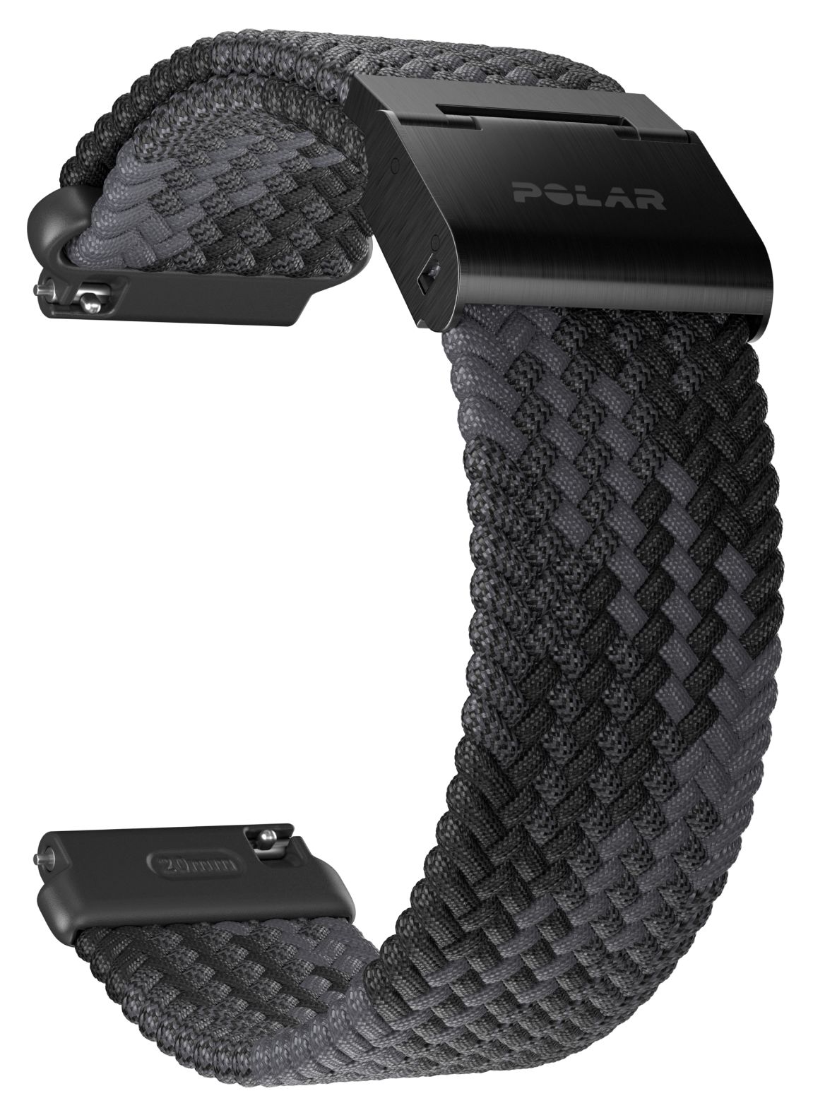 Polar Bracelet noir en fil tressÃ© taille S-L (20 mm) - montre
