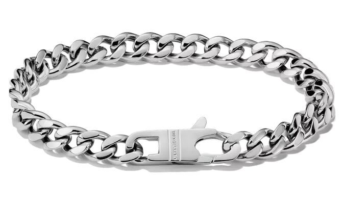 Thomas Sabo Rebel Steel Stainless Steel Curb Chain Bracelet Jewellery