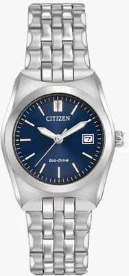 Citizen Eco drive corso wr100 femme cadran bleu foncé EW2290-54L