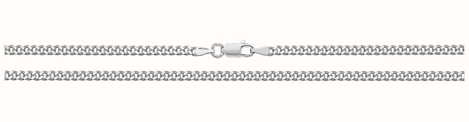 James Moore TH Sterling Silver Close Curb Chain 20" G1130/20