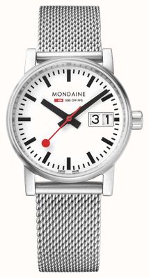 Mondaine Evo2 reloj de acero inoxidable con fecha grande de 30 mm MSE.30210.SM