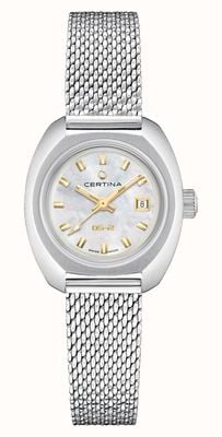 Certina Women's DS-2 Lady Powermatic 80 (27.5mm) Mother-of-Pearl Dial / Stainless Steel Mesh Bracelet C0242071111100