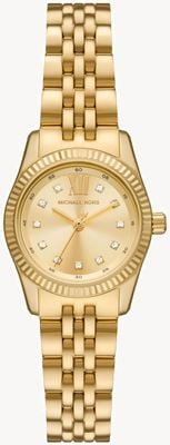 Michael Kors Dames Lexington (26 mm) gouden wijzerplaat / goudkleurige roestvrijstalen armband MK4741