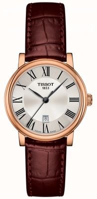Tissot | carson premium lady | bracelet en cuir marron | T1222103603300