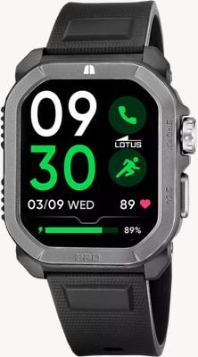 Lotus Smartime GPS-Smartwatch der 2. Generation (42,7 mm) mit Digitalanzeige und schwarzem Kautschukarmband 50200/1