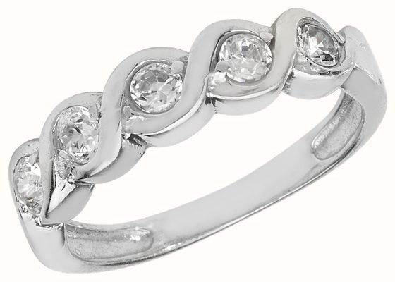James Moore TH Sterling Silver Ladies CZ Ring(Size K) G7422/K