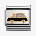 Nomination Classic Black Cab 18ct Gold & Steel Charm 030250/09