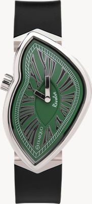 Exaequo Melting Watch Revolve SS 316L "One of 301" (33mm) Green Dial / Black Silicone Strap EX 0031.0005