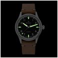 Damasko DF10 Three-Hand Automatic (39mm) Old Radium Black Dial / 'Vintage' Brown Leather Strap Watch DF10-AUTO RADIUM - autre vue 4