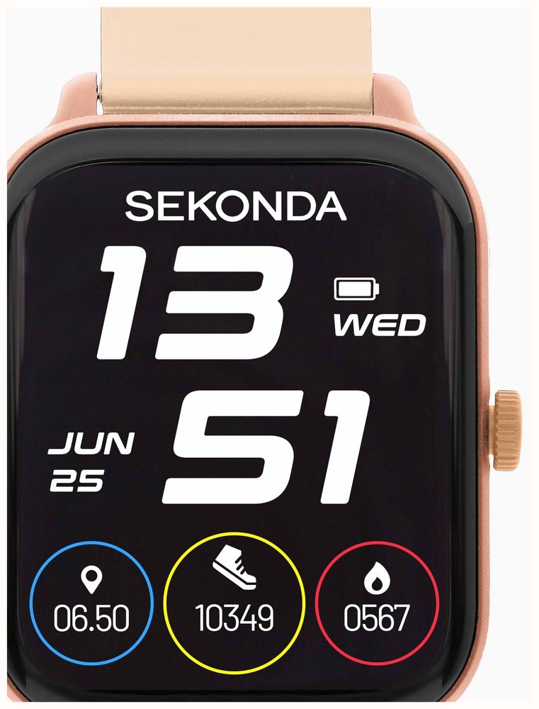 Sekonda Motion Go Smartwatch (37mm) Digital Display / Beige Silicone Strap 30290 - alternative Ansicht 2