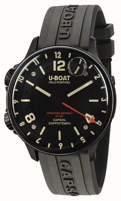 U-Boat Capsoil doppotempo dlc | bracelet en caoutchouc noir 8770/A