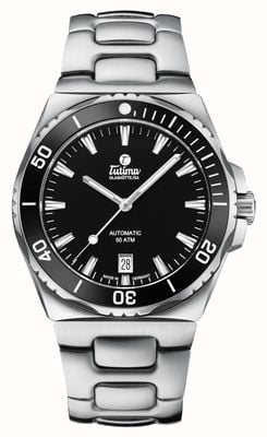 Tutima Glashütte M2 Seven Seas S Automatik (40 mm) schwarzes Zifferblatt / Edelstahlarmband 6156-02