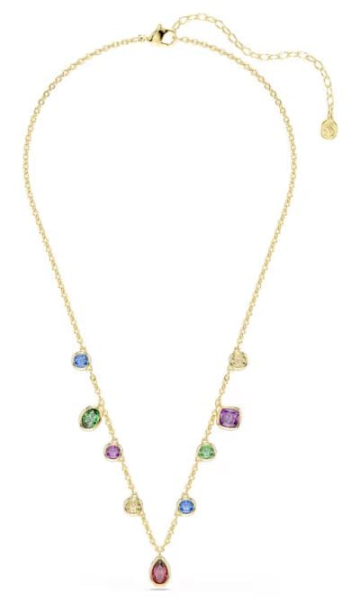 Imber Halskette, Verschiedene Schliffe, Mehrfarbig, 18K goldbeschichtet