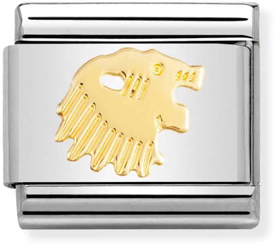 Nomination Classic Leo 18ct Gold & Steel Charm 030104/05