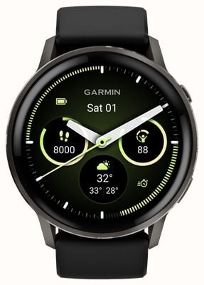 Garmin Venu 4 - smartwatch AMOLED per la salute e il fitness (45 mm) color ardesia con cinturino in silicone nero 010-03014-00