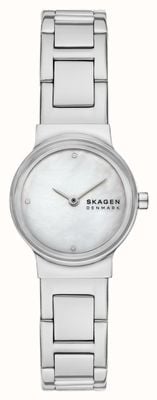 Skagen Freja lille (26mm) parelmoer wijzerplaat / roestvrijstalen band SKW3168