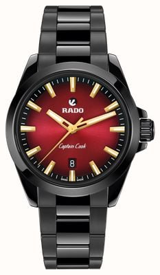 RADO Captain Cook Discover Automatic (40.7mm) Red Gradient Dial / Black High-Tech Ceramic Bracelet Watch R32279332 RADO Captain Cook Discover Automatic (40.7mm) Red Gradient Dial / Black High-Tech Ceramic Bracelet Watch R32279332