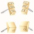Calvin Klein Ladiea Gold-Tone Duo Stud Earrings 35000979