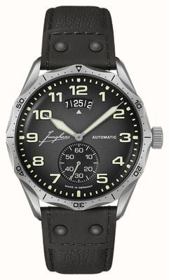 Junghans Pilot Automatic (43.3mm) Dark Grey Dial / Black Leather Strap 27/4490.00