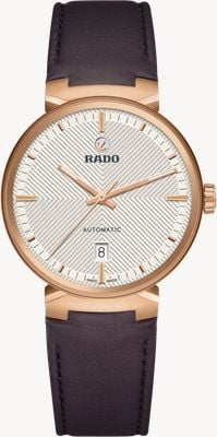 RADO Florence automatisch (39mm) reliëf witte wijzerplaat / bruine leren band R48905015